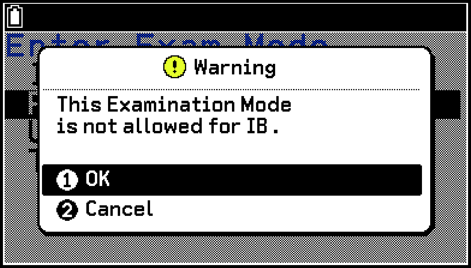 CY876_Exam Mode(CG100)_Entering _1